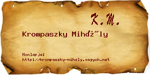 Krompaszky Mihály névjegykártya
